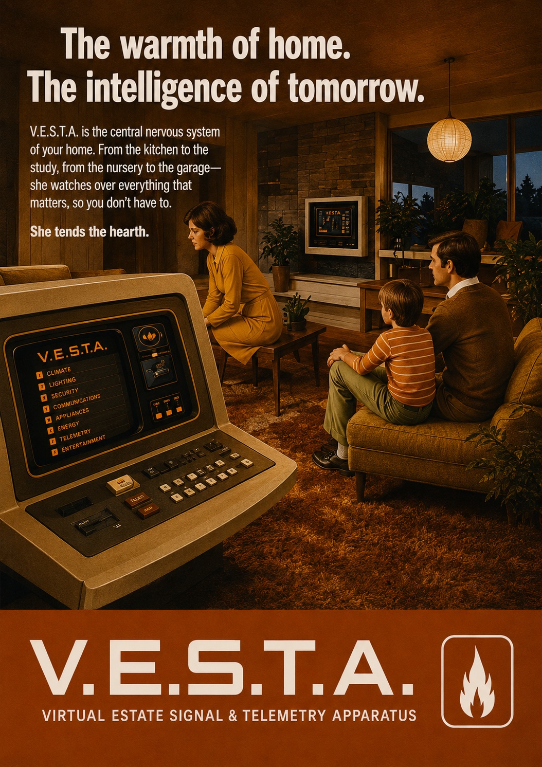 V.E.S.T.A. — The warmth of home. The intelligence of tomorrow.